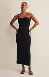 Z Supply Women's Caffari Tube Tank Top in Black side view