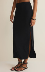 Z Supply Women's Ainslie Midi Skirt in Black
