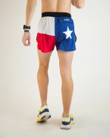 ChicknLegs Men's Texas Flag 4 Inch Half Split Running Shorts front view