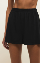 Z Supply Women's Scout Jersey Shorts Black pocket detail