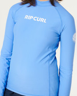 Rip Curl Girls' Classic Surf Long Sleeve Rashguard in Cornflower Blue