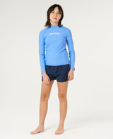 Rip Curl Girls' Classic Surf Long Sleeve Rashguard in Cornflower Blue