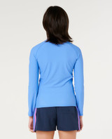 Rip Curl Girls' Classic Surf Long Sleeve Rashguard in Cornflower Blue