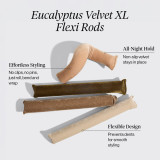 Kitsch Velvet XL Flexi Hair Rods 4pc Set in Eucalyptus close-up detail
