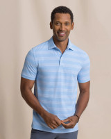 Southern Tide Men's Dune Crest Stripe Coastal Breeze Polo Tide Blue cuff