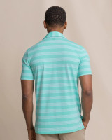 Southern Tide Men's Dune Crest Stripe Coastal Breeze Polo Florida Keys lay flat