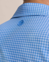 The Southern Tide Men's Driver Island View Gingham Polo in Blue Stripes