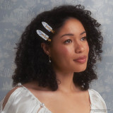 Kitsch X Bridgerton Toile in Bloom Creaseless Hair Clips 4pc Set