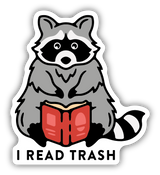 Stickers Northwest I Read Trash Raccoon Sticker