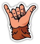 Stickers Northwest Sasquatch Shaka Sticker front view