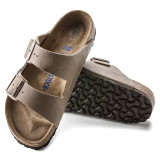 Birkenstock Arizona Soft Footbed Sandals Oiled Leather Tobacco sole view