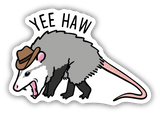 Stickers Northwest Yee Haw Cowboy Possum Sticker front view