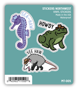 Stickers Northwest Mini Trio Sticker Pack - Cowboy Animals