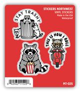 Stickers Northwest Mini Trio Sticker Pack - Raccoons