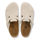 Birkenstock Women's Boston Clogs Oyster Suede top view