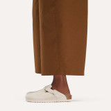 The Birkenstock Women's Boston Clogs in Oyster Suede