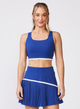 Thrive Societe Women's Tennis Bra in Night Sky White strap detail