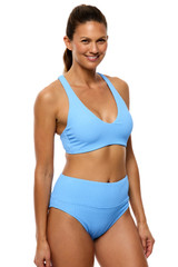 Next Women's Plunge Bralette Bikini Top True Blue detail view