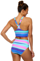 Next Women's Kinetic Crop Bikini Top in Multi back view
