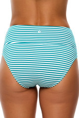 Next Women's Coronado Stripped Harmony High Waisted Bikini Bottom front view