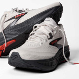 Brooks Ghost 18 Coconut Pearl Tigerlily quarter view