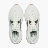 Brooks Ghost 18 Grey Spruce Tan three-quarter view