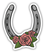 Stickers Northwest Floral Horseshoe Sticker Stickers Northwest Floral Horseshoe Sticker front