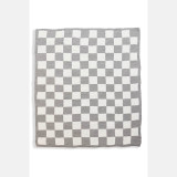 Checkered Reversible Throw Blanket in Grey and White