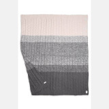 Color-Gradient Knit Throw Blanket in Grey