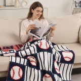 Baseballs Throw Blanket Baseballs Throw Blanket flat lay