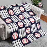 Baseballs Throw Blanket Baseballs Throw Blanket close-up