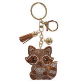 Bling Raccoon Bag Charm Keychain