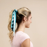 The Darling Effect Twirl & Tie Scarf in Sicily Stripes Teal