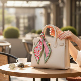 The Darling Effect Twirl & Tie Scarf in Strawberry Fields styling