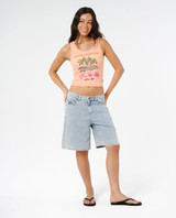 Rip Curl Women's Hayley O Tank Top in Papaya front view