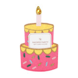 Packed Party Birthday Cake Gift Card Holder back view