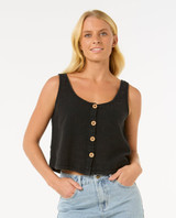Rip Curl Women's Classic Surf II Tank Top in Washed Black