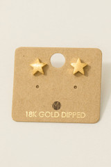 Fame Mini Star Stud Earrings gold detail