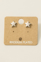 Fame Mini Star Stud Earrings silver
