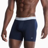 Nike Men's Essential Micro Dri-FIT Boxer Briefs Light Armory Blue Work Blue side view