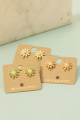 Mini Daisy Flower Stud Earrings