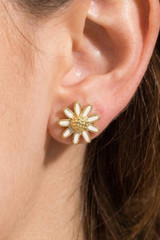 Mini Daisy Flower Stud Earrings