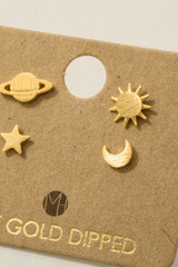 Mini Planet Sun Star Moon Earrings