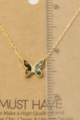 Fame Mini Butterfly Pendant Necklace detail view