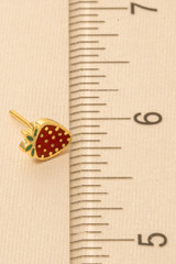Fame Strawberry Stud Earrings detail view close-up