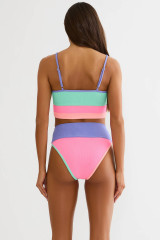 Beach Riot Women's Color Block Emmy Bikini Bottom in Sherbert Shores