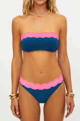 Beach Riot Women's Color Block Sybil Bikini Top in Seashell Isle back view