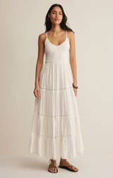 Z Supply Women's Behati Eyelet Dress in White full length view