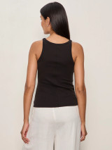 Sanctuary Women's Sprinter Rib Tank Black detail
