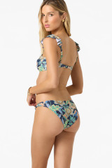 O'Neill Women's Mermaid Floral Atlantic Full Bikini Bottoms in Navy, pattern detail